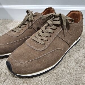 Dune London Tan Suede Sneakers